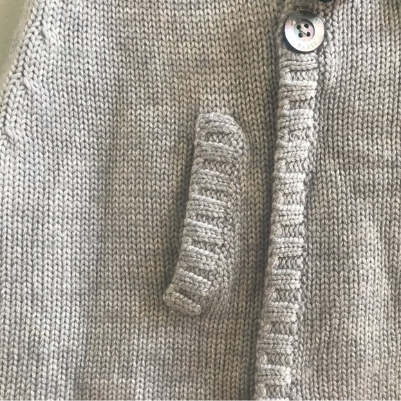 NWOT Jacadi Paris Gray Wool Blend Poncho, Size 18 Months. - Picture 5 of 8